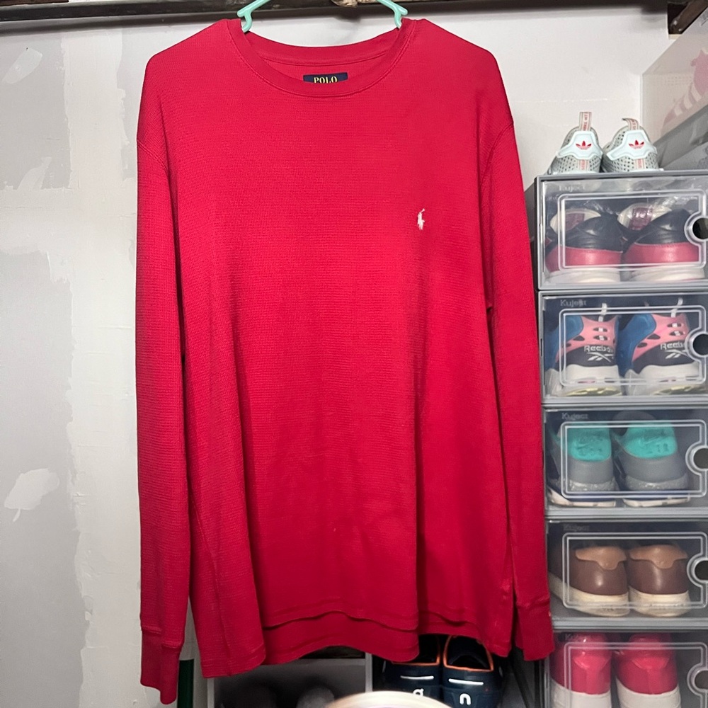 Ralph Lauren Polo Red Textured Crew Neck